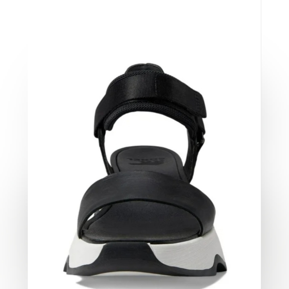 Sorel Women's Kinetic Impact Y Strap High Sandals - Black, Sea Salt Size 9.5 NIB - Picture 3 of 15